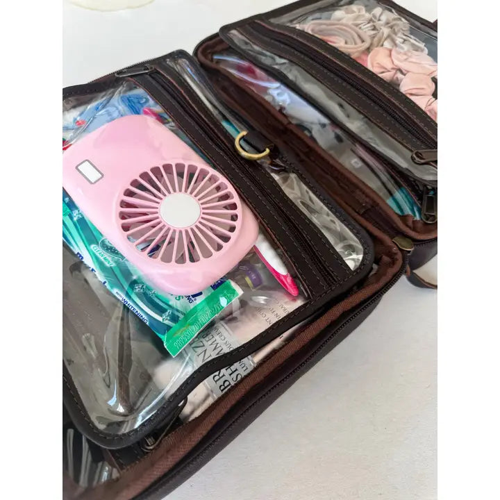 Travel Cowhide Hanging Bag