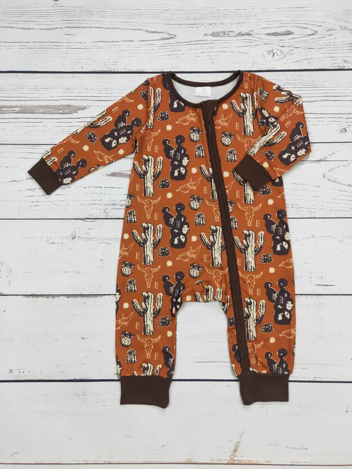 Cactus Print Baby Zip