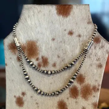 Double Navajo Pearl Necklace