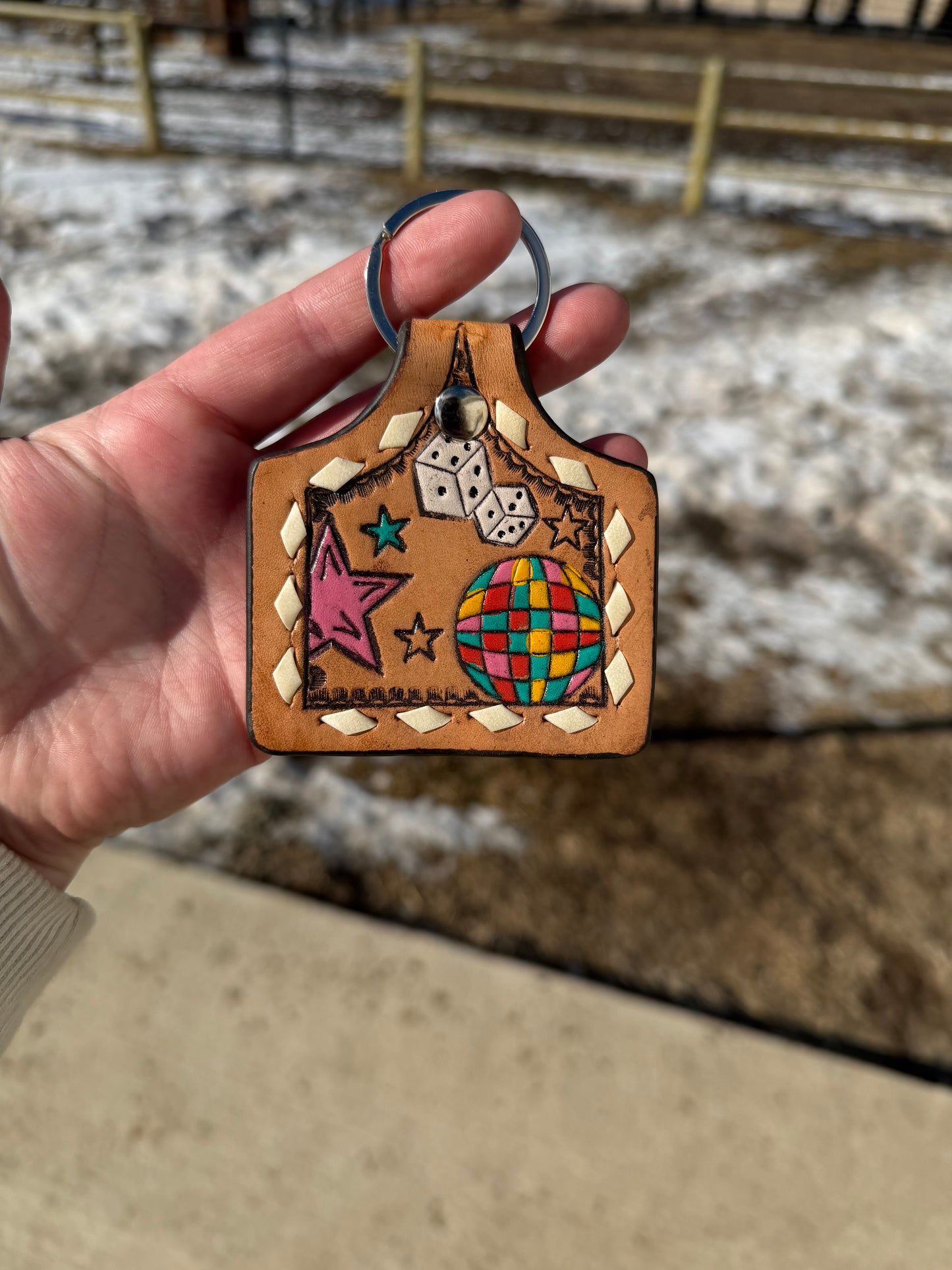 Disco Cowgirl Keychain
