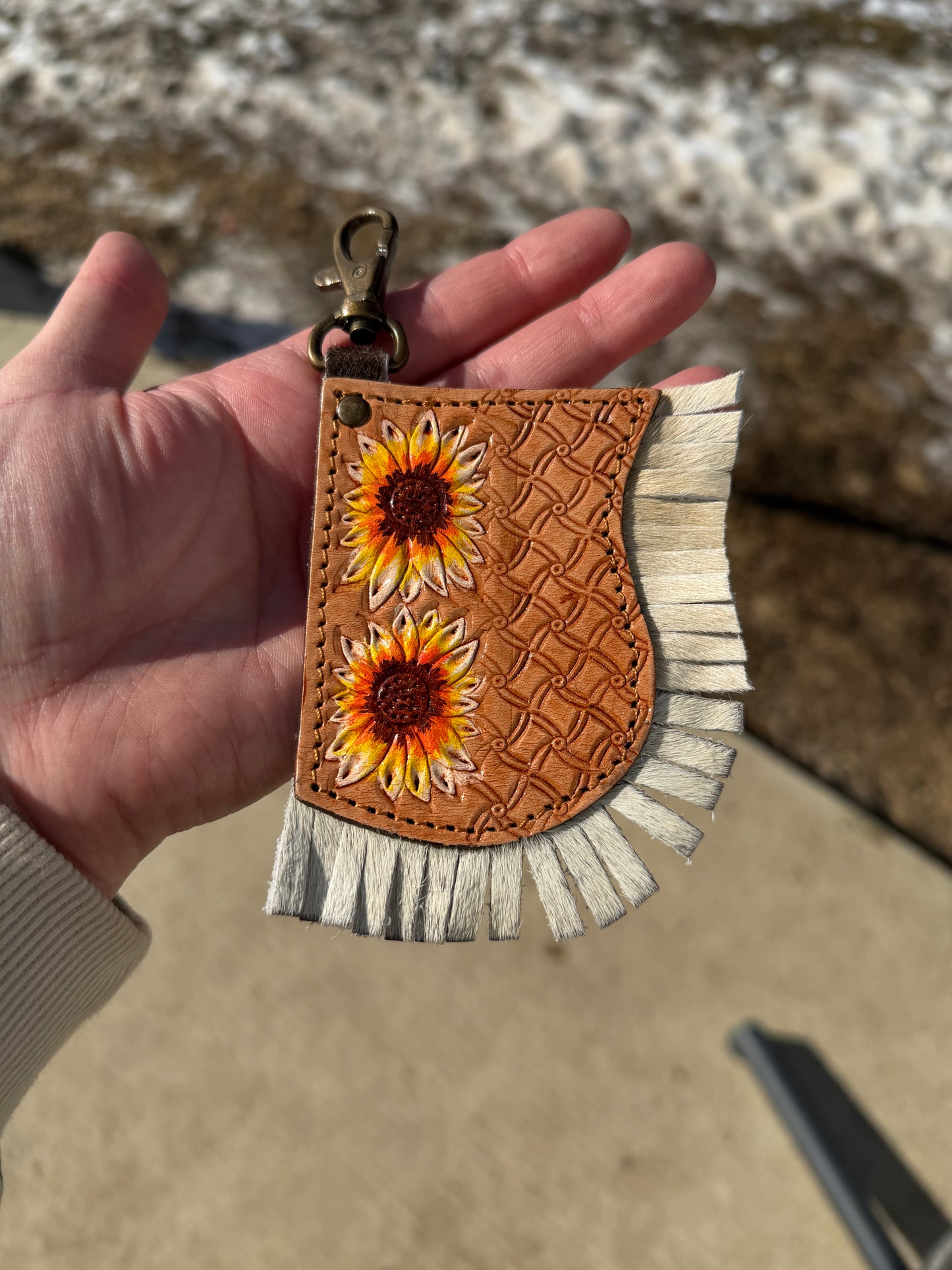 Sunflower Chap Keychain