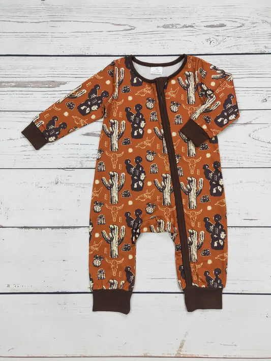 Cactus Print Baby Zip