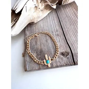 Gold Cactus Bracelet